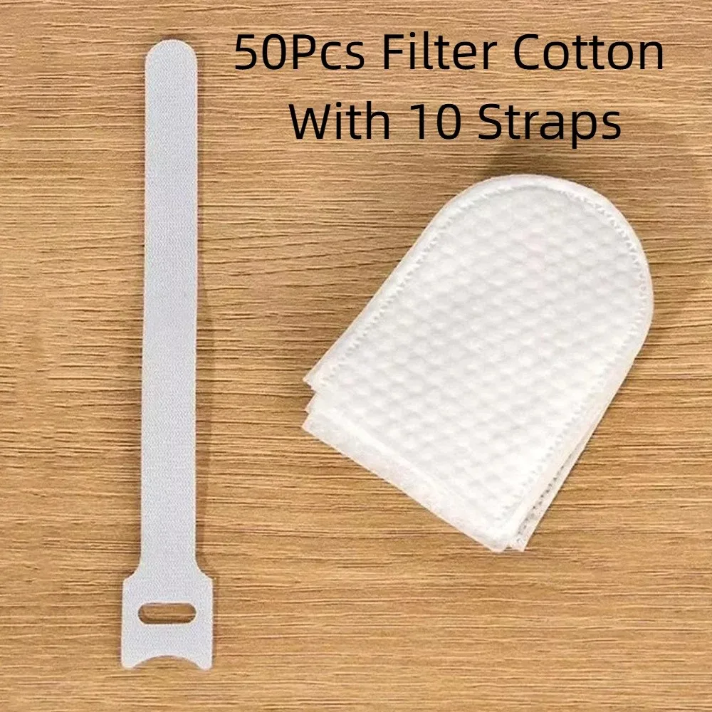

20/50Pcs Anti-splash Faucet Filter Cotton Thickened Filter High-density Non-woven Universal Faucet Filter with T-strap