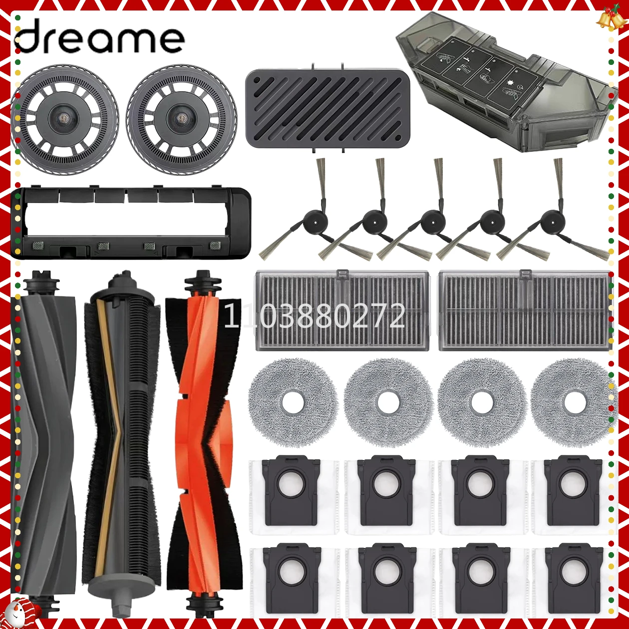 

Dreame Bot X40 Ultra / X40 Pro Robot Vacuum Cleaner Spare Accessory Parts Kit Rubber Main/ Hair Cut / Side Brush/Filter, Mop Rag