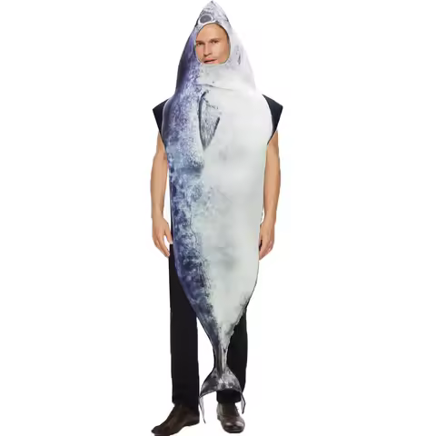 Halloween Cosplay Fish Costume Adult Unisex Outfits Carnival Party Cosplay Funny Fish Animal Dress up Women Clothing