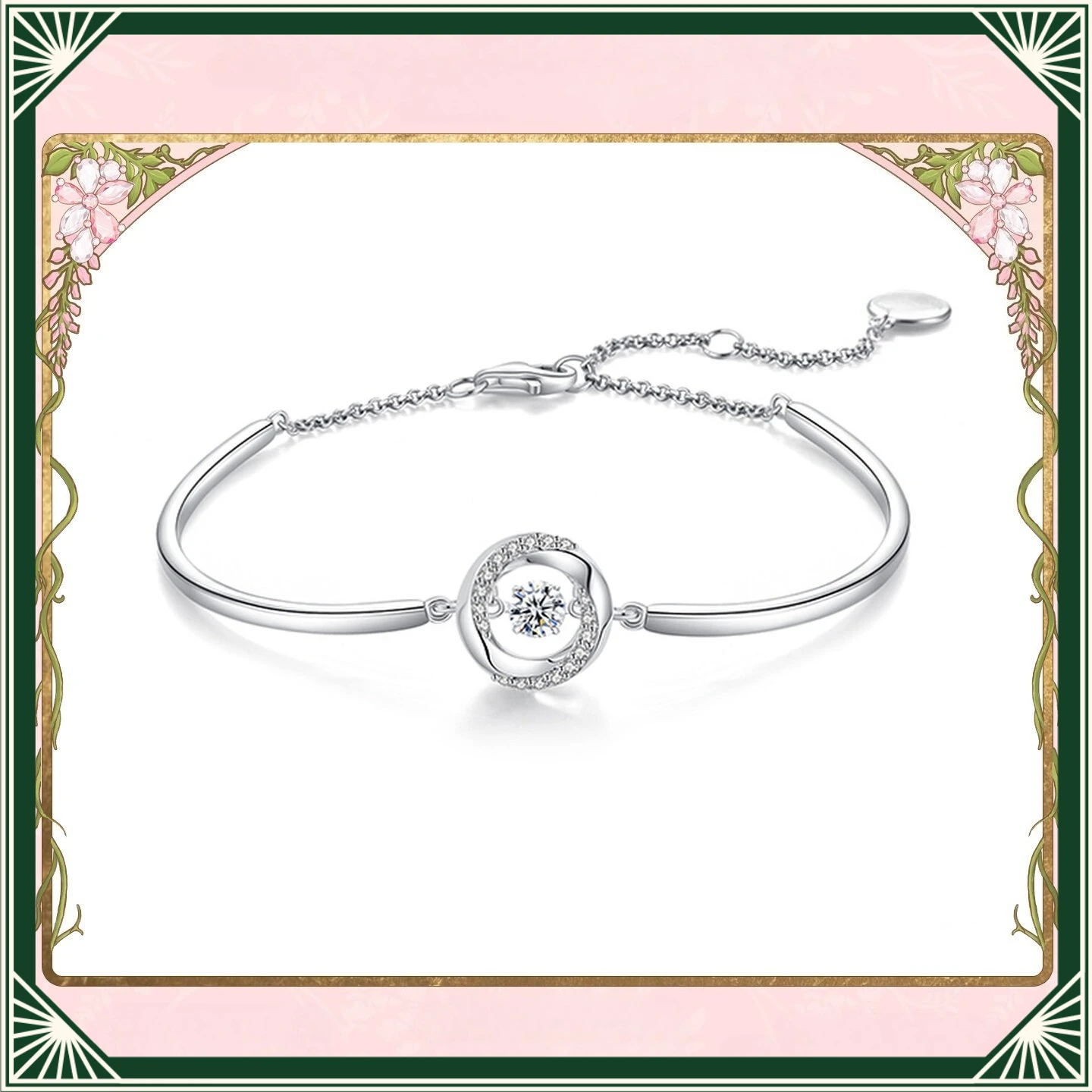 

Две тысячи двадцать шесть новых моделей, браслет-цепочка серии Mobius Three Second Heartbeat, женский серебряный браслет, подарок на день рождения