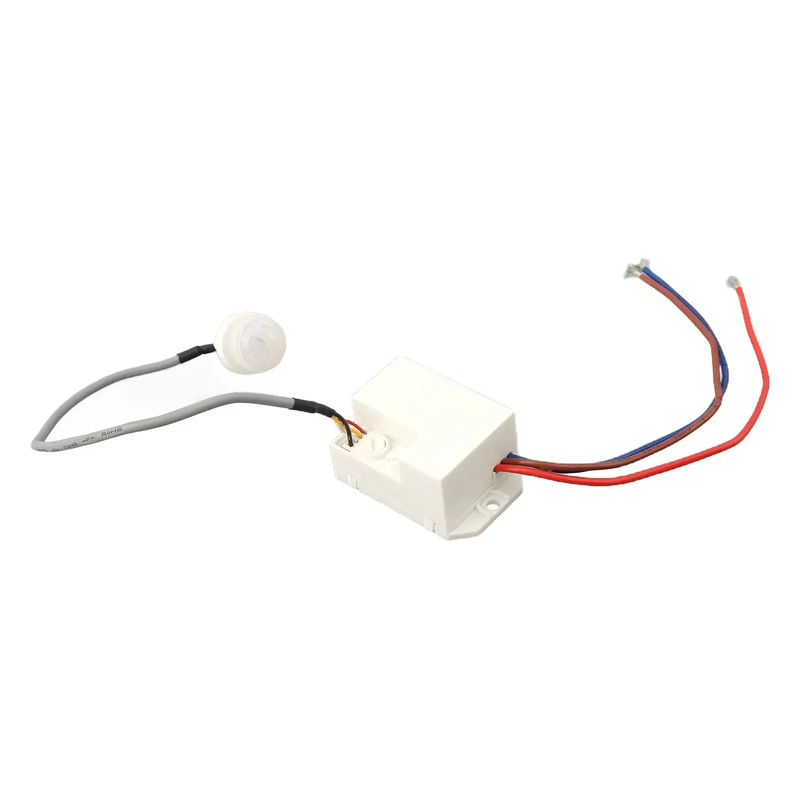 3 Wires Motion Sensor Color White Automatic Light Control Switch Time Setting Options AC 220-240V Power Supply