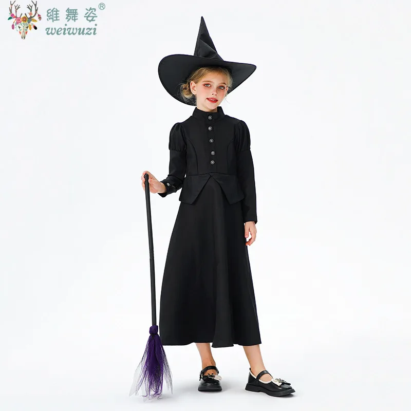 أنيمي الظلام حكاية خرافية شريرة ساحرة أزياء الفتيات البالغات طويلة الأكمام تنورة طويلة مع أنيقة ثوب صوفي أسود مصاص دماء دور اللعب الغامض الساحر السحري عالم سحري اللون حكاية خرافية يتوهم ازياء هالوين الطرف كرنفال #3