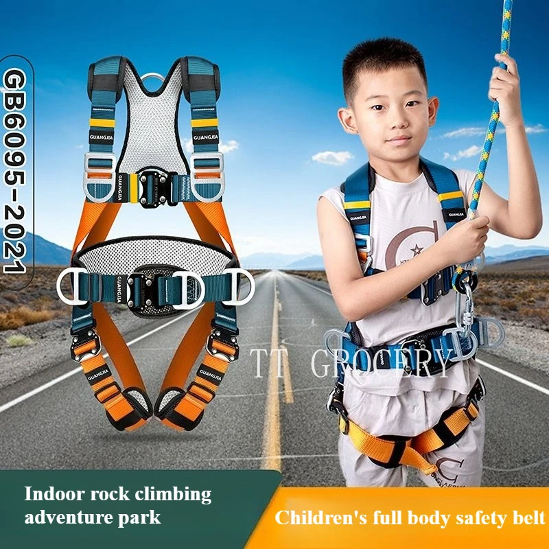 

Kids' Safety Harness - Durable Full-Body Safety Rope for Indoor Rock Climbing, Adventure Parks & Zip-Line Activities