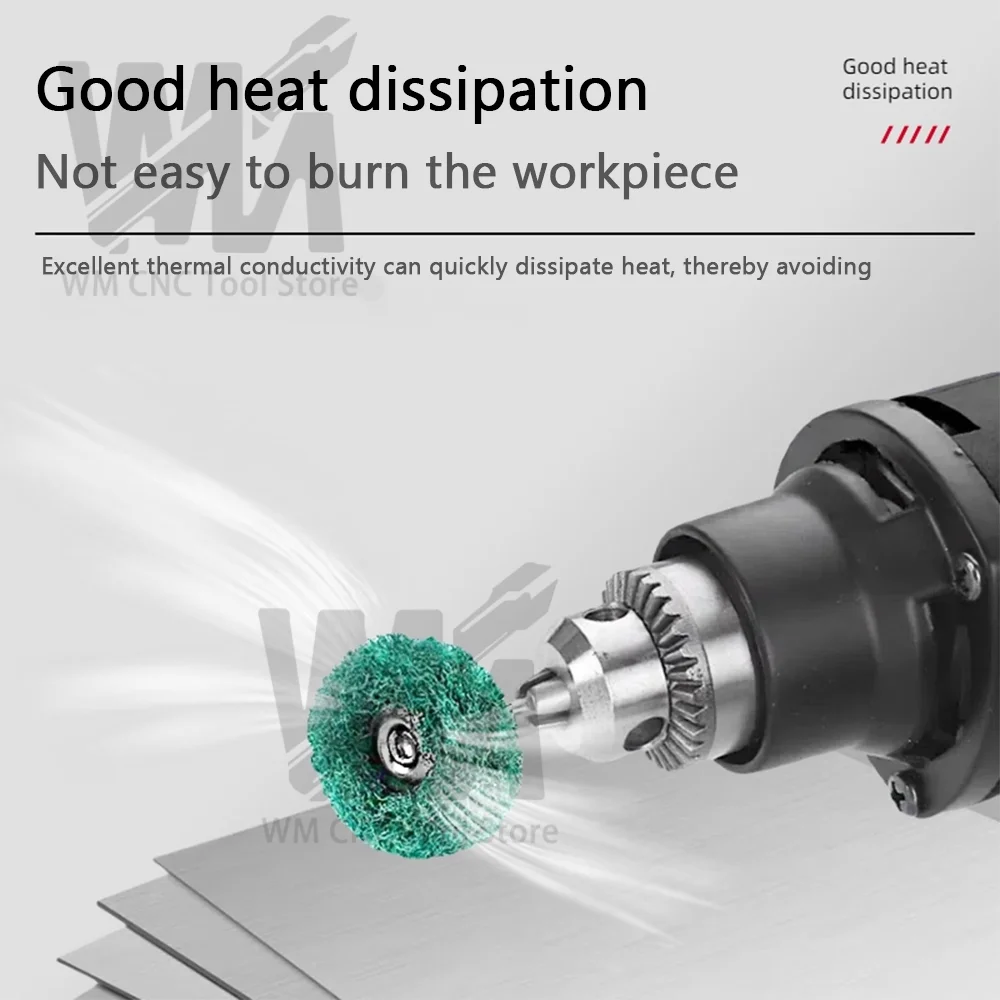 

Scouring Pad Grinding Head, Mini Brush with Handle, T-Shaped Polishing Wheel, Nylon Fiber Brushing, Electric Grinding Head