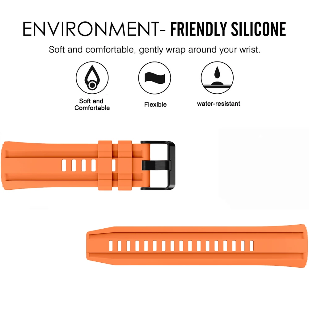 لا توجد حزام فجوات متوافق مع ساعة Huawei Watch GT5 Pro 46mm للرجال والنساء سوار معصم بديل من السيليكون لسوار Huawei GT5 Pro 46mm