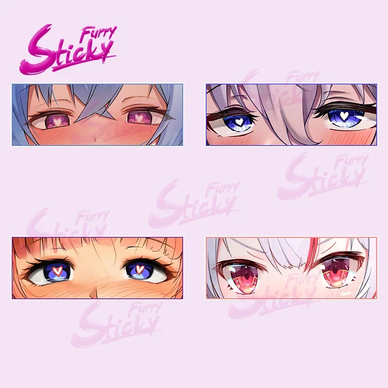 

Shy Girl Eye Sticker Blush Peeking Vinyl Car Stickers - Waterproof Decals for Cars Trucks SUVs Window Bumper Laptop