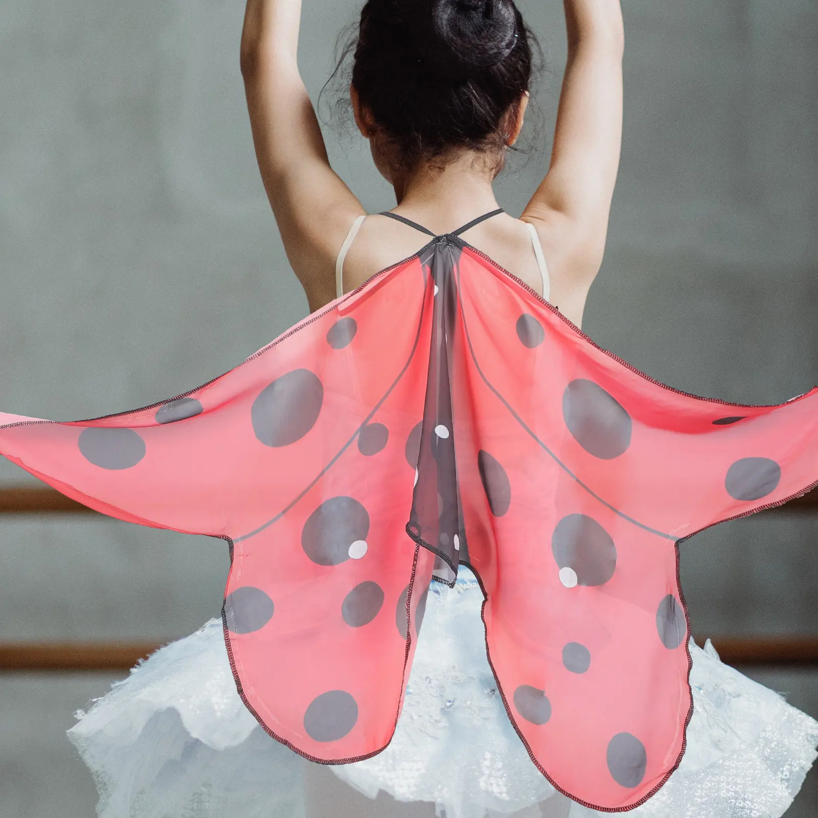 1Set Ladybug Wings Headband Cape Witch Wand Party Costume Set Halloween Cosplay Props for Festival Party Fancy Dress Role Play