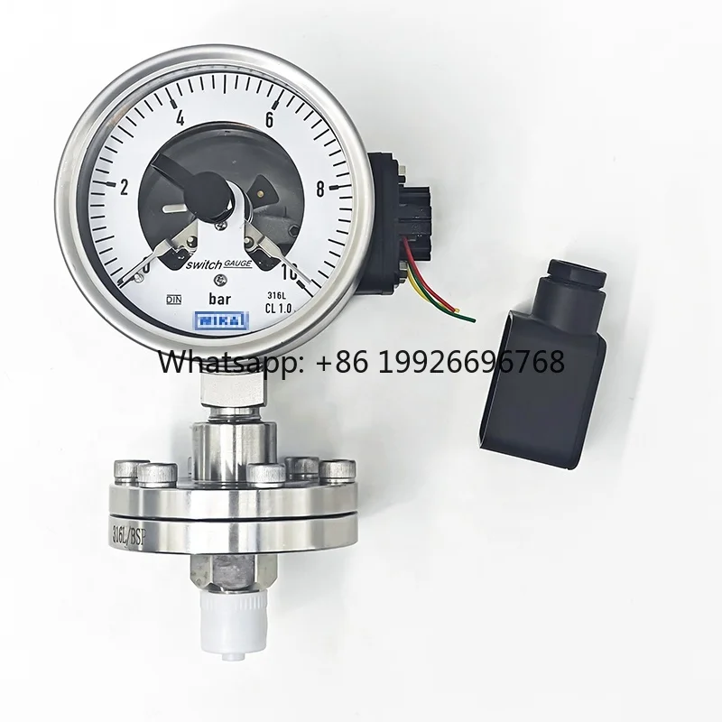

Liquid Filled Shock Resistant Electric Contact Pressure Gauge PGS23 Stainless Steel Electric Contact