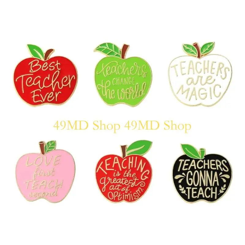 49MD Unique Fruit Pin For Teacher Appreciation Zinc Alloy Brooch Lightweight Thank You Teacher Pin Teacher Gift Fruit Pin - view 2