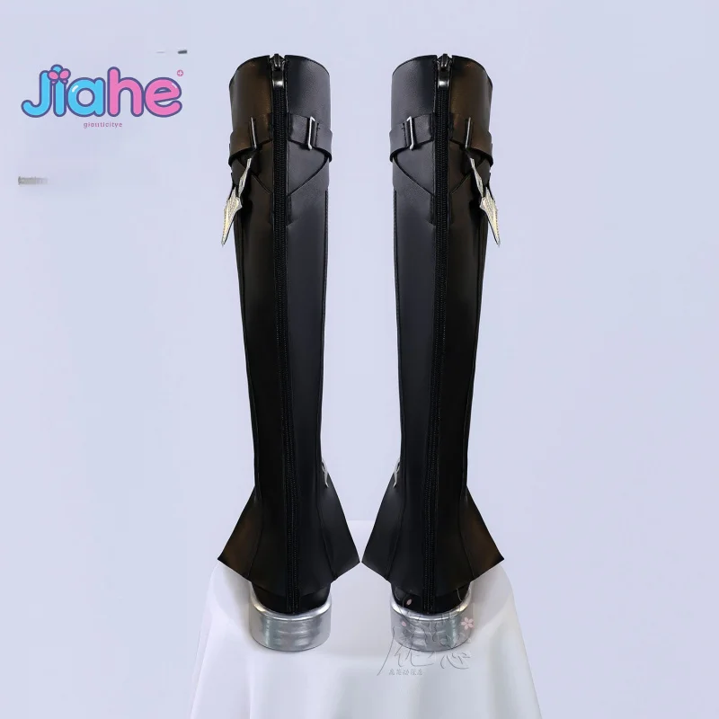 Genshin Impact Kyryll Chudomirovich Flins Cosplay Schuhe Halloween Party Neue Modische Leder Lange Stiefel Männer Frauen High Heels