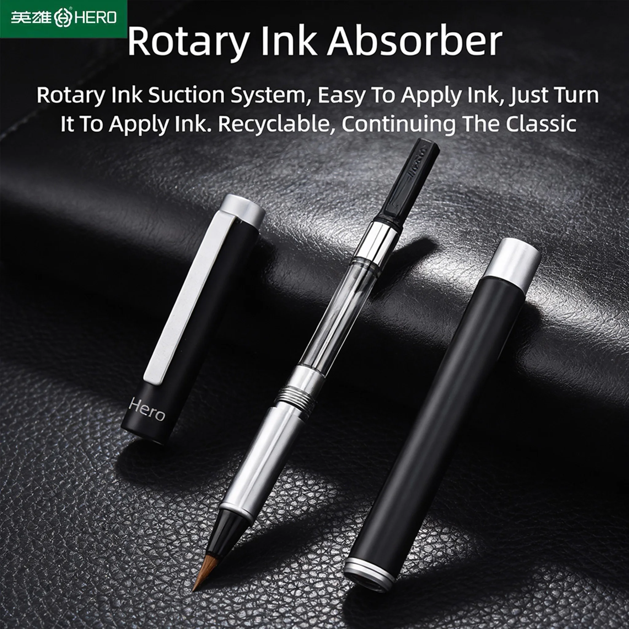 

Hero 2061 Soft Flexible Nib Fountain Pen for Calligraphy | Ideal Starter Pen for Chinese & Japanese Writing | Includes Pr