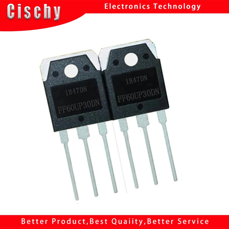 

10Pcs FFA60UP30DN F60UP30DN FFA60UP30S F60UP30S TO-3P 60A 300V Ultrafast Recovery Rectifier Diode