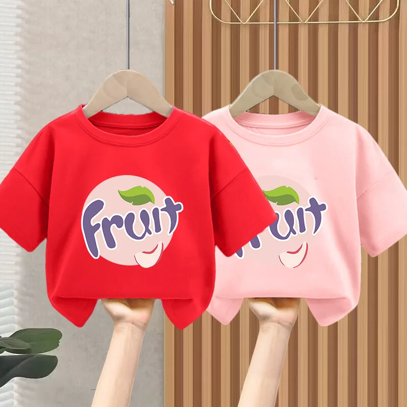 

Children's Letter Printed Children's Clothing, Girls' Short-sleeved T-shirts, Girls' Half-sleeved Tops, Summer T-shirts