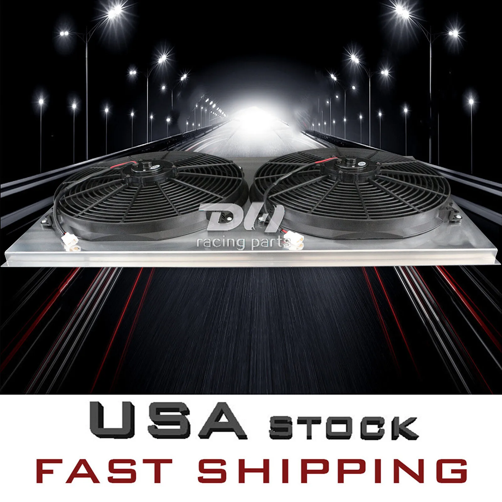 1989-1991 Chevy R2500 Suburban/GMC V3500 7.4L 3열 알루미늄 라디에이터+슈라우드 팬용