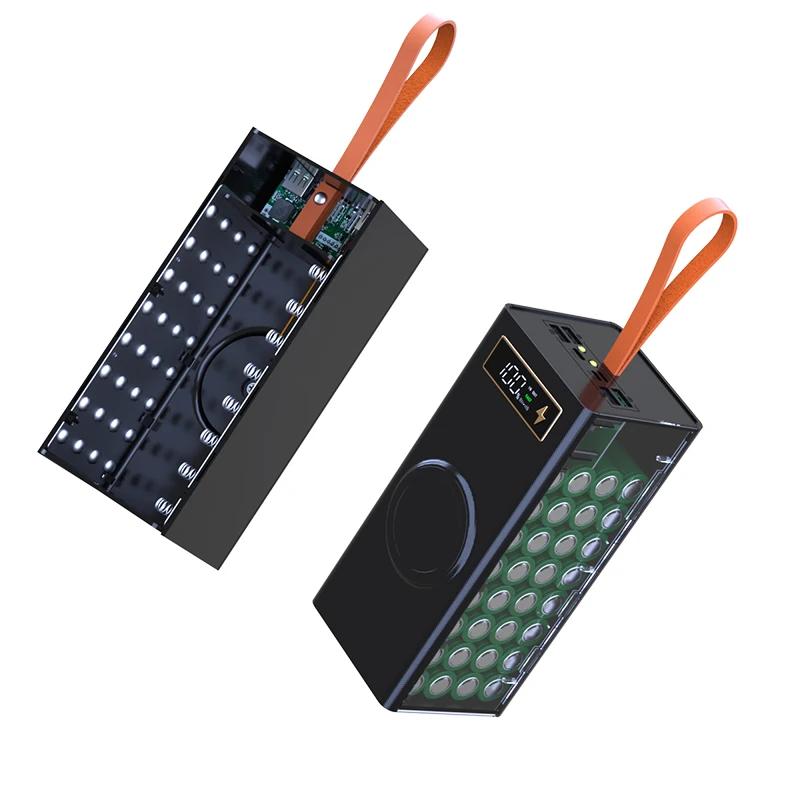 علبة بطارية 32 خلية 18650، علبة بنك الطاقة، شحن سريع للغاية DIY، بنك طاقة محمول، علبة شحن، شحن لاسلكي