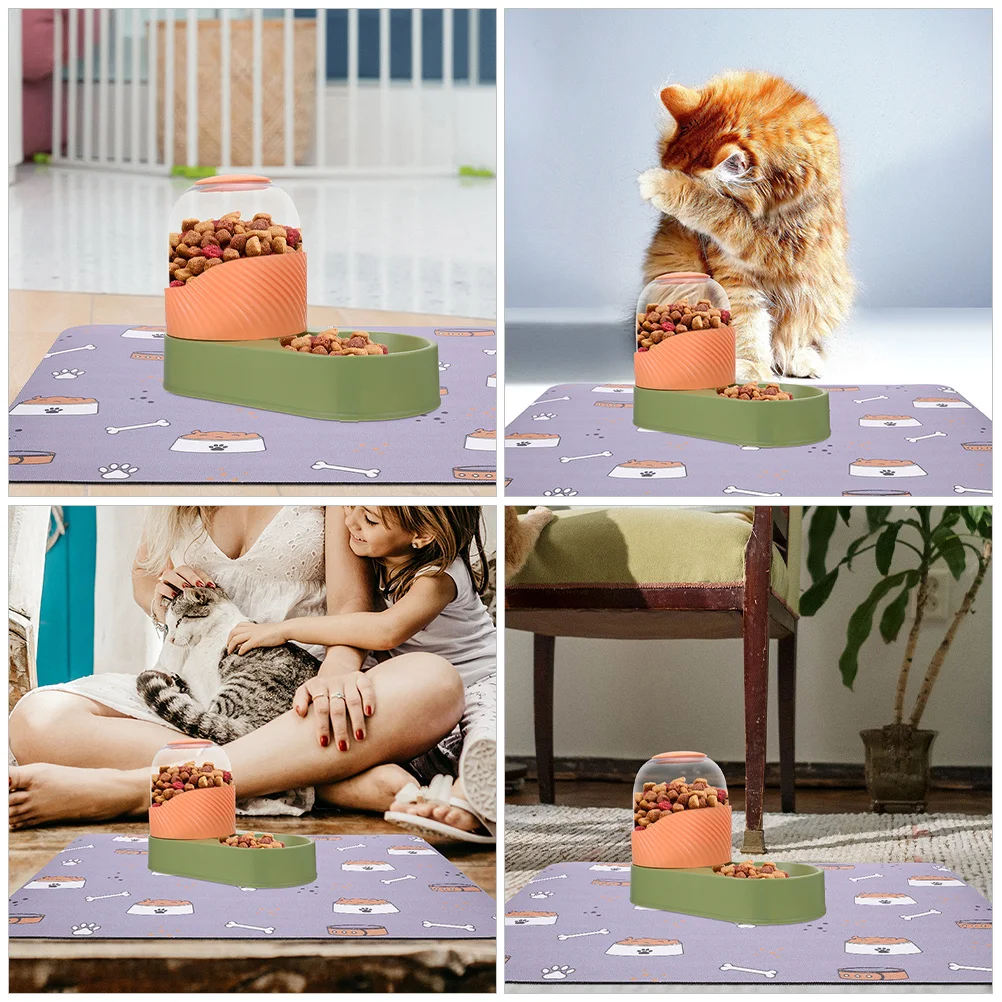

Dog Feeding Nonslip Mat Durable Diatomite Material Quick Dry Pet Food Bowl Mat Spill Resistant Water Dispenser Floor Protector