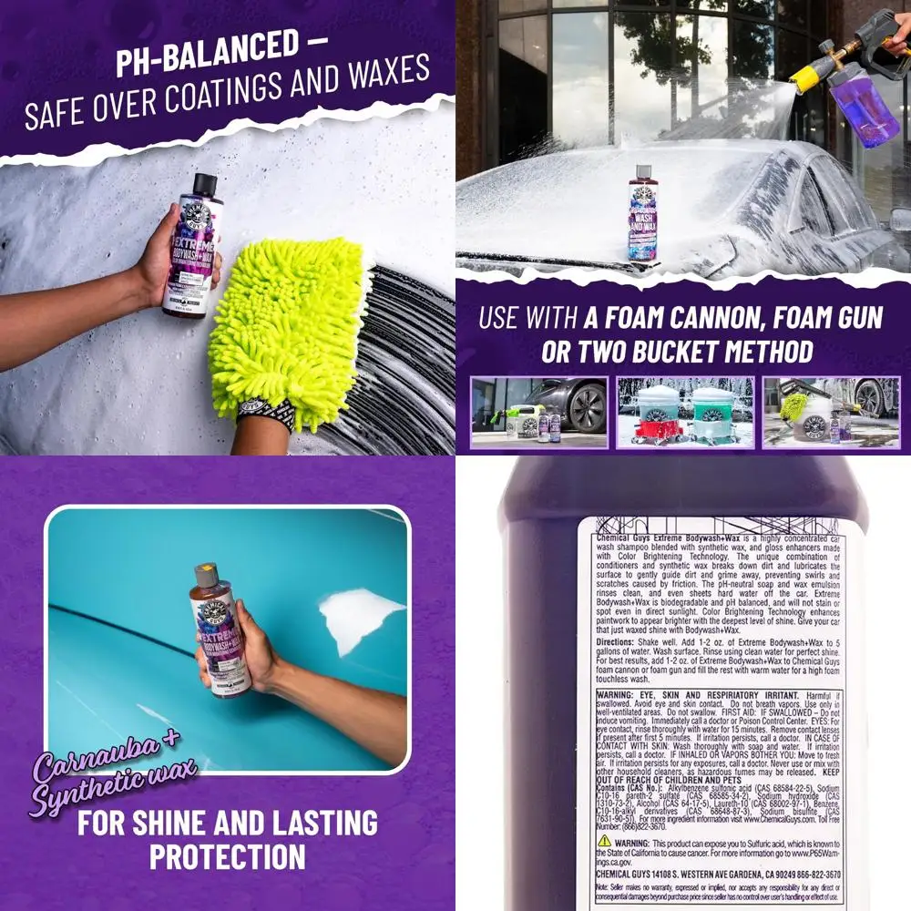 

Extreme Bodywash & Wax Foaming Car Wash Soap - Soap for Foam Cannons, Foam Guns, or Bucket Washes for Cars, Trucks, Motorcycles,