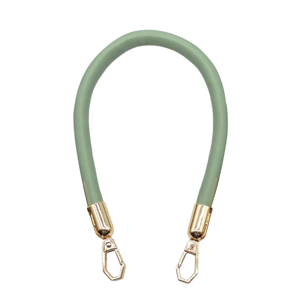 

Portable PU Leather Handbag Belt Detachable Gold Chain Buckle Shoulder Bag Strap Replacement Bag Short Handles for Woman
