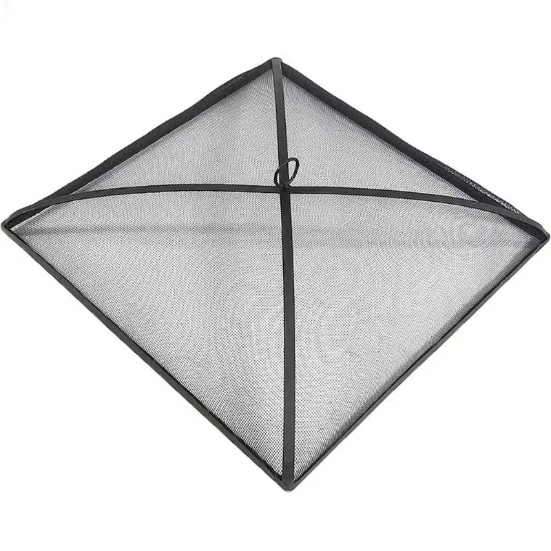 

24-Inch outdoor courtyard spark screen BBQ stove cover Heavy-duty fire pit fire shield