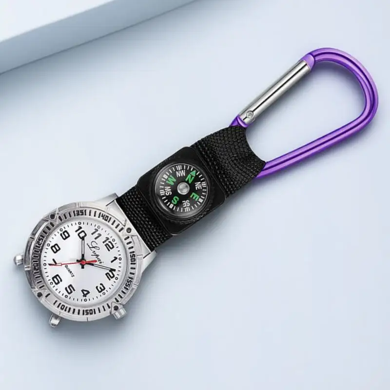 Mountaineering Watch Purple Clip-on Nurse Carabiner Design Glow Pointer Outdoor Sports Medical Use