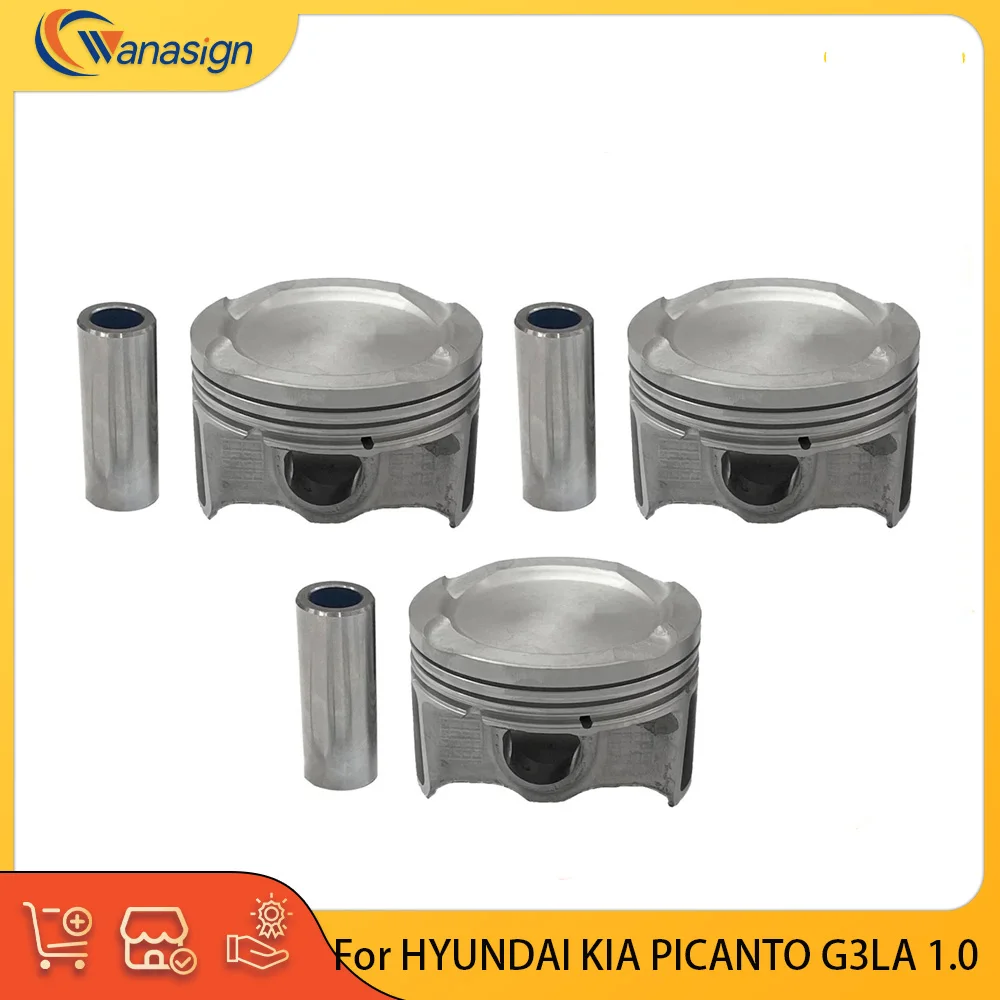 

Engine Parts Piston & Rings Set Fit 1.0 L L3 Gas G3LA For HYUNDAI KIA PICANTO 1.0L 23041-04000
