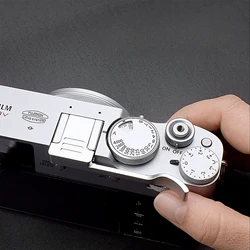 Metal Thumbs Up Hand Grip Hot Shoe Cover for Fujifilm X100VI X-E4 X100V X100F X-E3 SILVER High quality Camera accessories