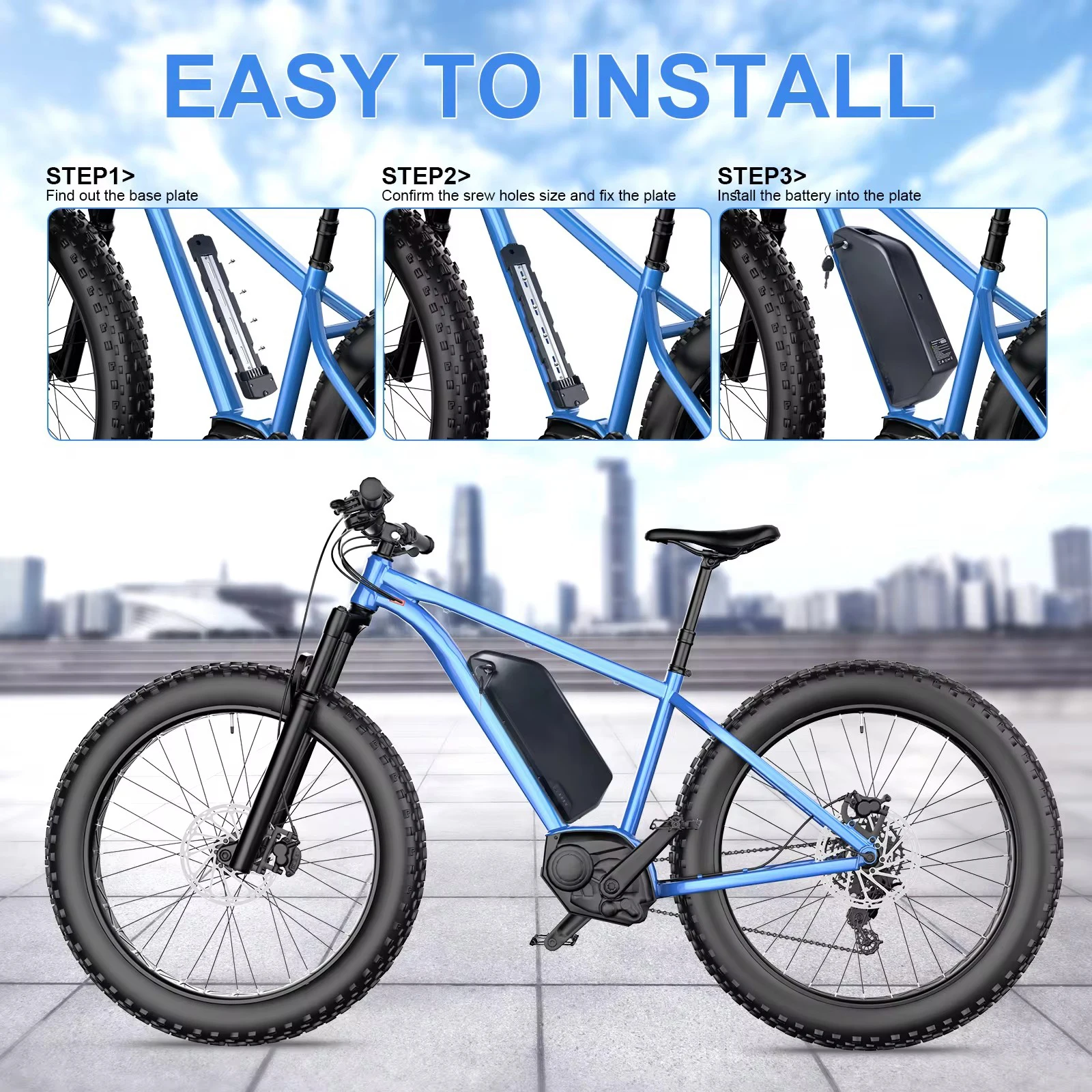 

Electric Bicycle 60V72V 1000w 2000w 3000w kit 25ah 30 40ah 50ah 60ah Lithium Batterie ebike 36v 48v 52v 750w cham-rider Batterie