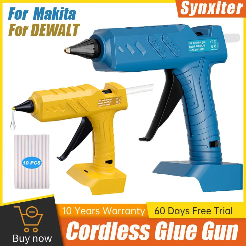 

Беспроводной пистолет для горячего клея для Makita, аккумулятор DEWALT 18 В, электрический сварочный пистолет для горячего клея с клеем 11 мм для поделок своими руками