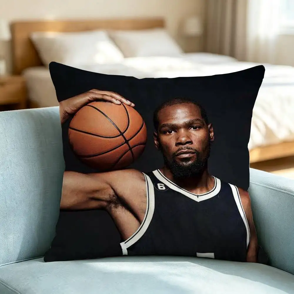 Basketball Sports-S K-Kevin Durant Square Double-Sided printed Pillow Case Bedroom Bedside Pillow Sofa Cushion Cover Gift