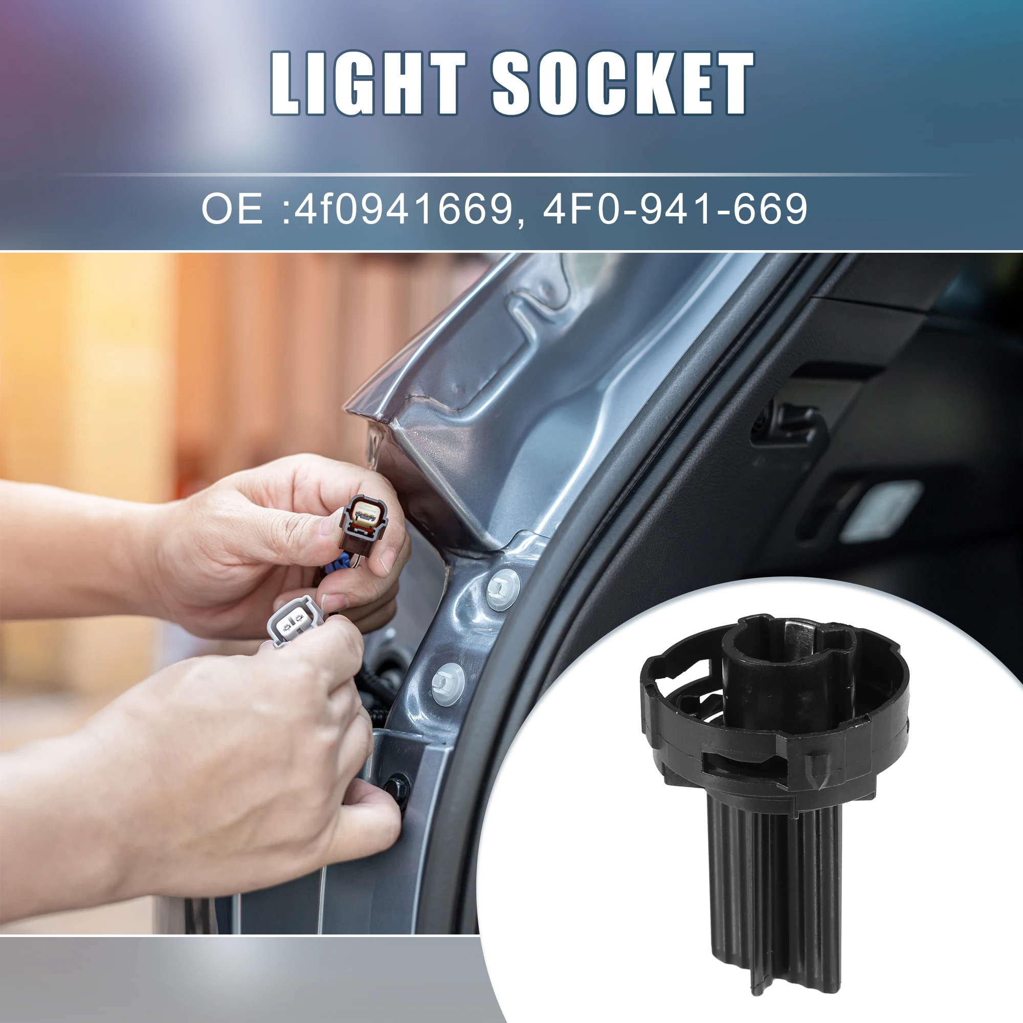 X Autohaux Daytime Running Light Headlamp Socket 4f0941669 for Volkswagen Touareg 2007 2008 2009 2010