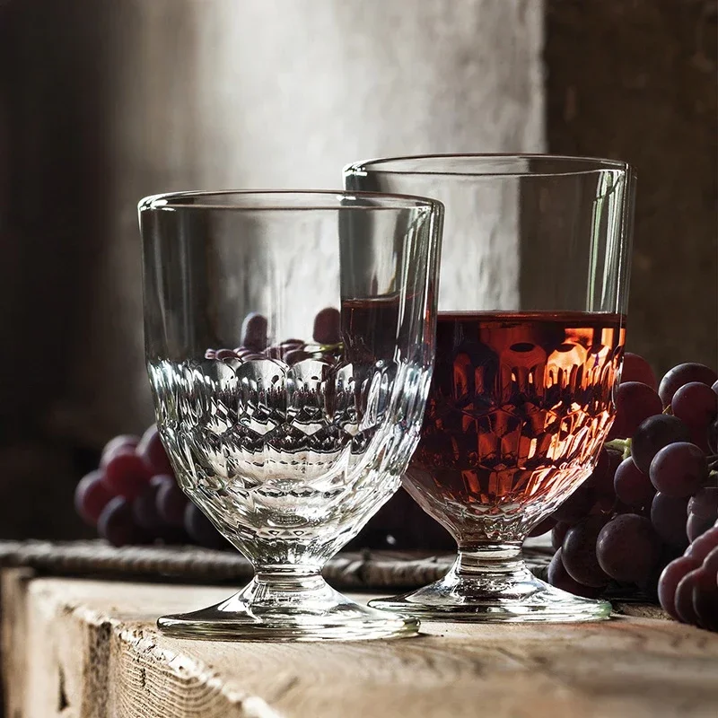 La Rochere-Honeycomb Glass Juice Cup, Imported from France, Cold Water Tumbler, European Red Wine Container