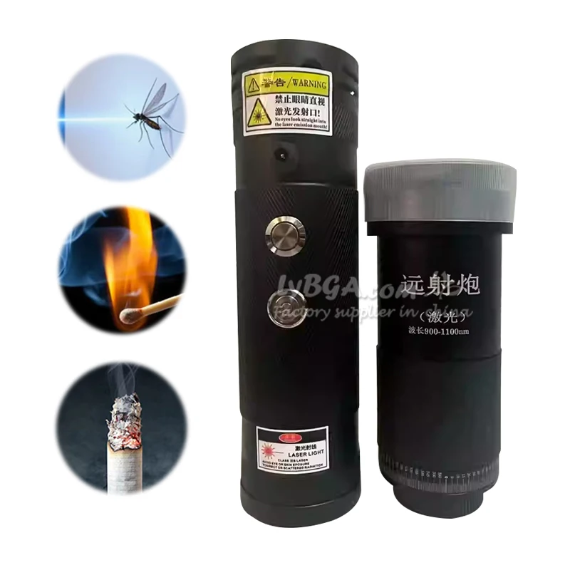 LY nuevo encendedor remoto láser Circular de mano de 120W distancia máxima personalizada 18m con lente para taladros contra incendios de encendido remoto