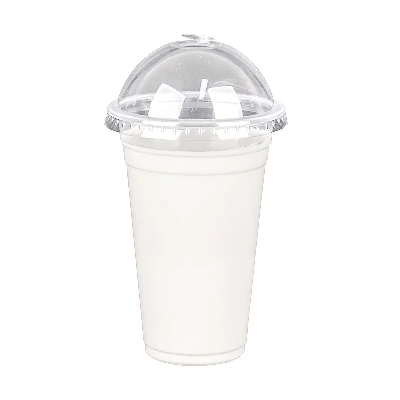 50pcs New Disposable Transparent Plastic Cups Milk Tea Beverage Cups With Lids For Takeaway Outdoor Picnic Birthday Kitchen Part