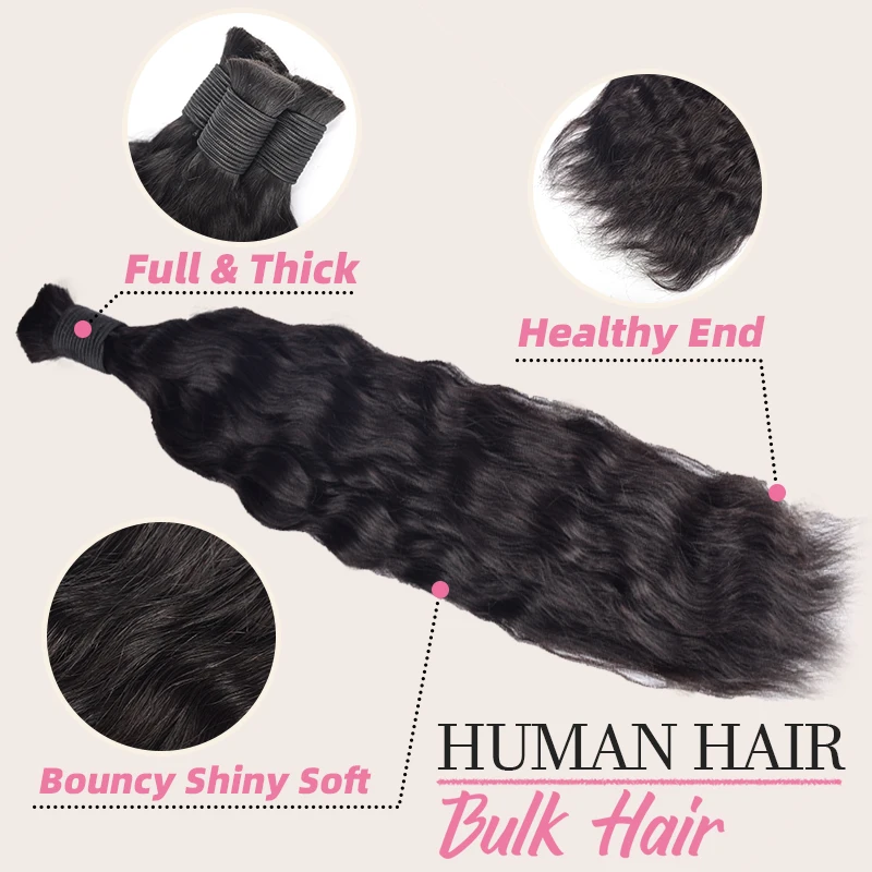 16-24 بوصة موجة و الرطب بوهو الضفائر السائبة الإنسان تجديل الشعر لا لحمة وصلات شعر البوهيمي الطبيعي عذراء 100% الشعر البشري