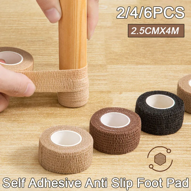 

2/4/6PCS Anti-Silent Foot Pads Felt Furniture Floor Protection Covers For Tables Self-adhesive Tape DIY Chair Leg Pad Hot Sale
