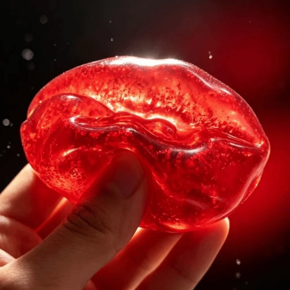 Squishy Big Red Lip Squeeze Glitter Maltose Clear Soft Slow Rebound Slow Rebound Creative Simulation Fingertip Sensory Play
