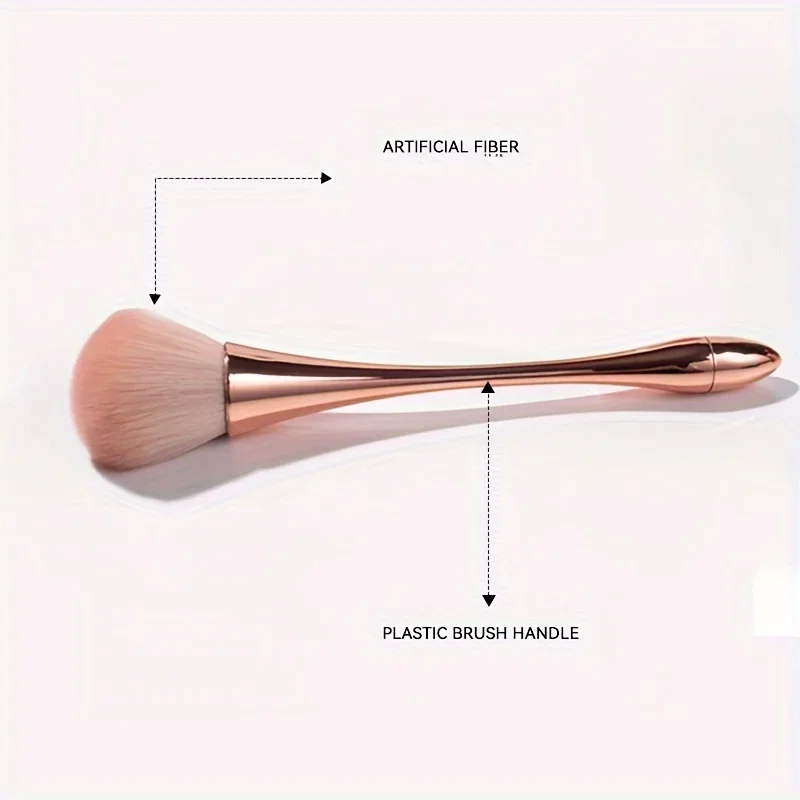Pinceau de maquillage à petite taille, brosse anti-poussière pour Nail Art, grand pinceau de maquillage doux, or Rose, Blush, outil de beauté, surbrillance du maquillage, 1 pièce