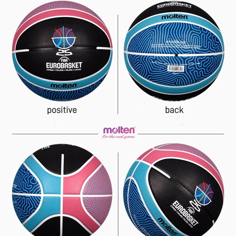 Molten B7G2000-E5Z FIBA Approved Basketball Size 7 - Butyl Bladder and Anti-Slip Rubber for Outdoor Courts
