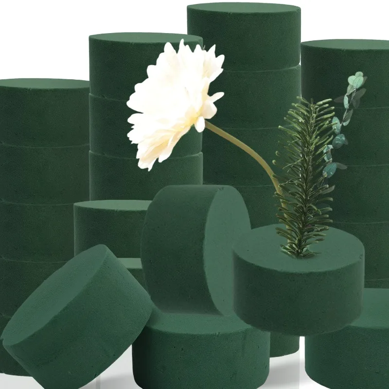 1-50 قطعة إسفنجة زهور متعددة الاستخدام ماصة للماء سهلة القطع زهور طازجة خضراء مفيدة لحفلات الزفاف ديكور الحديقة رغوة الأزهار