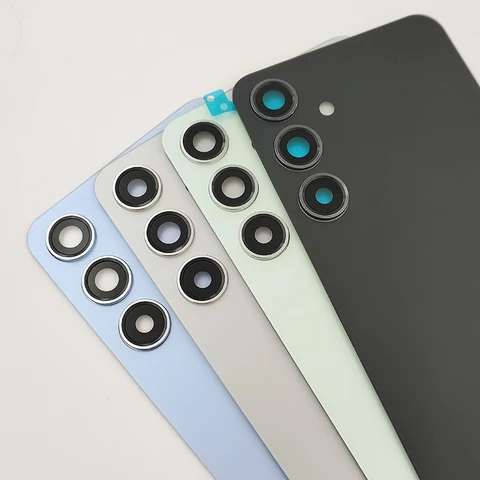 Корпус задней двери для Samsung S24 S921 S24 Plus S926, задняя стеклянная крышка батарейного отсека, запасные части для Galaxy S24Plus S24+ S24