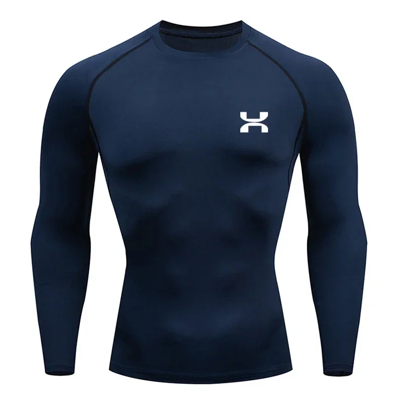 Sports Top Quick Dry Men's Compression Shirt Long Sleeve Second Skin Gym Workout Short Fitness Running T-Shirt Men Wear