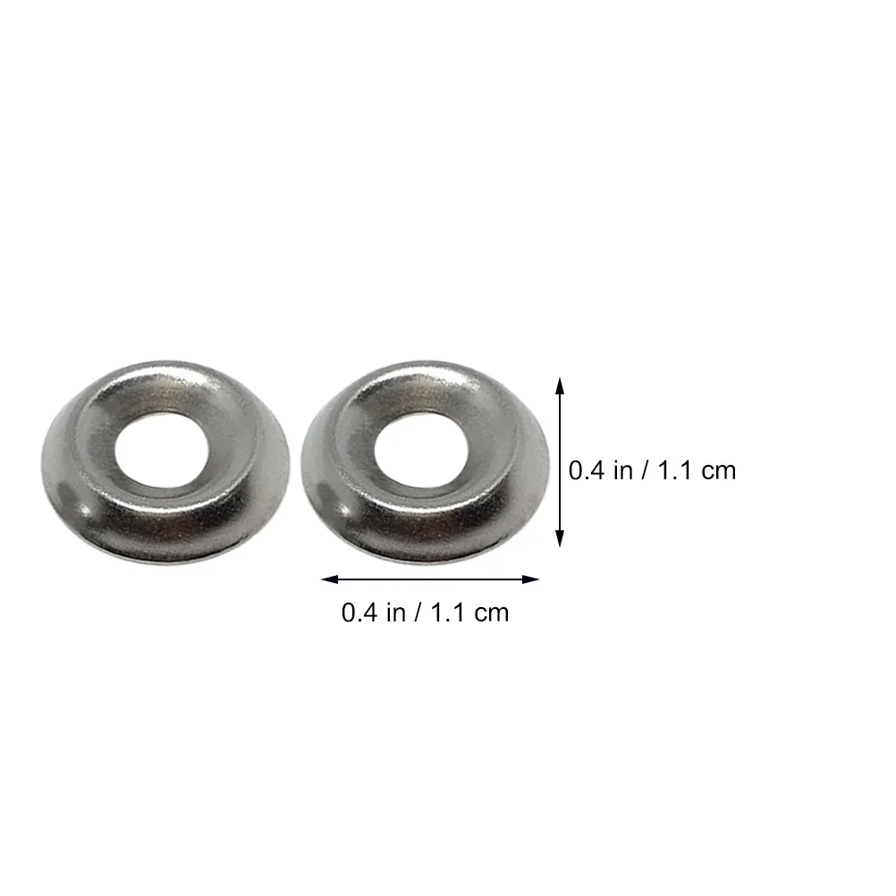 

100 pcs Stainless Steel Washers Corrosion Resistant Durable Bowl Shaped Bolt Gaskets For Wood Wet Environments Hardware