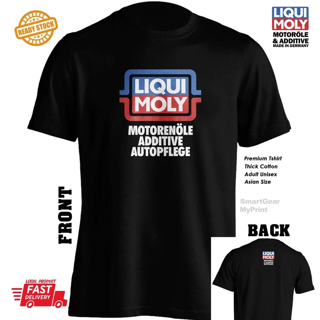 LIQUI MOLY Motor Oil Addictives Car Care Tshirt American Band Singer T-shirt Men Street Hip-hop Rock Short-sleeved Women Top