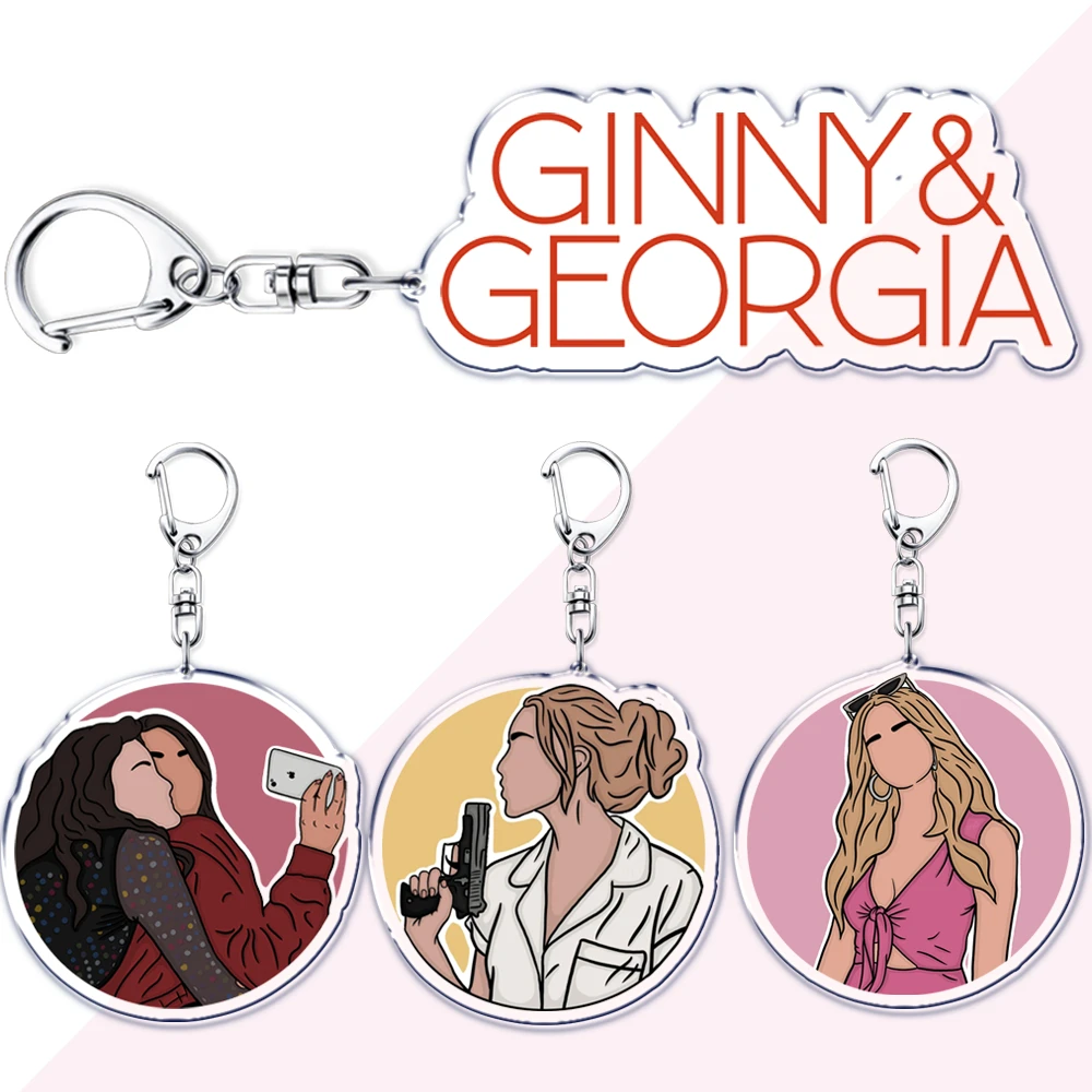 برنامج تلفزيوني شعبي جيني وجورجيا سلاسل المفاتيح للملحقات حقيبة ماركوس بيكر Keyrings مجوهرات الأصدقاء المشجعين الهدايا #1