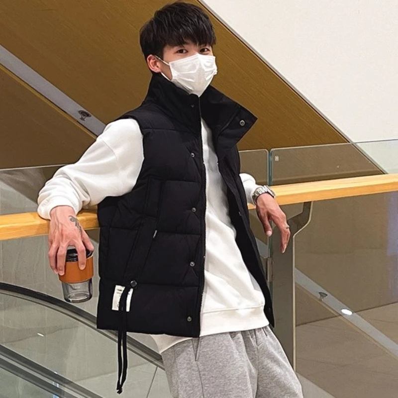 

Мужской теплый жилет с воротником-стойкой, осень-зима, верхняя одежда высокого качества, модное стильное пальто для подростков, молодежная горячая распродажа ​