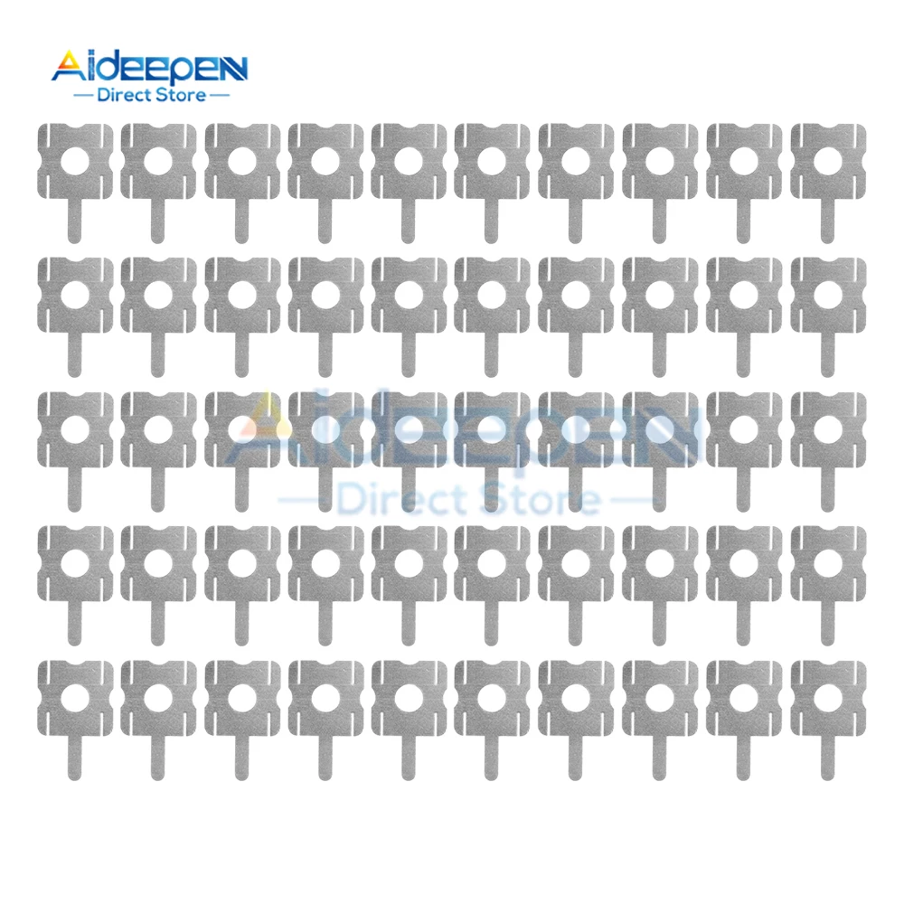 50pcs 18650 Lithium Battery Nickel Sheet 4S U-shaped Battery Nickel Sheet For Spot Welding Machine Batteries Connection Sheets