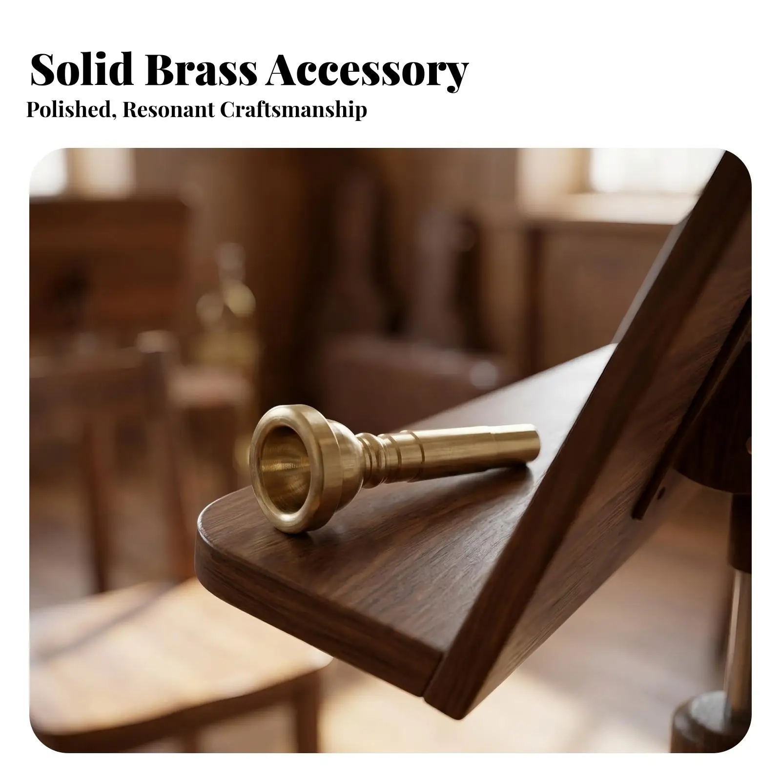 Bugle Brass Mouthpiece with Precision Tapered Neck Flared Cup Base Projection Boost Lightweight 52g for Brass Artists