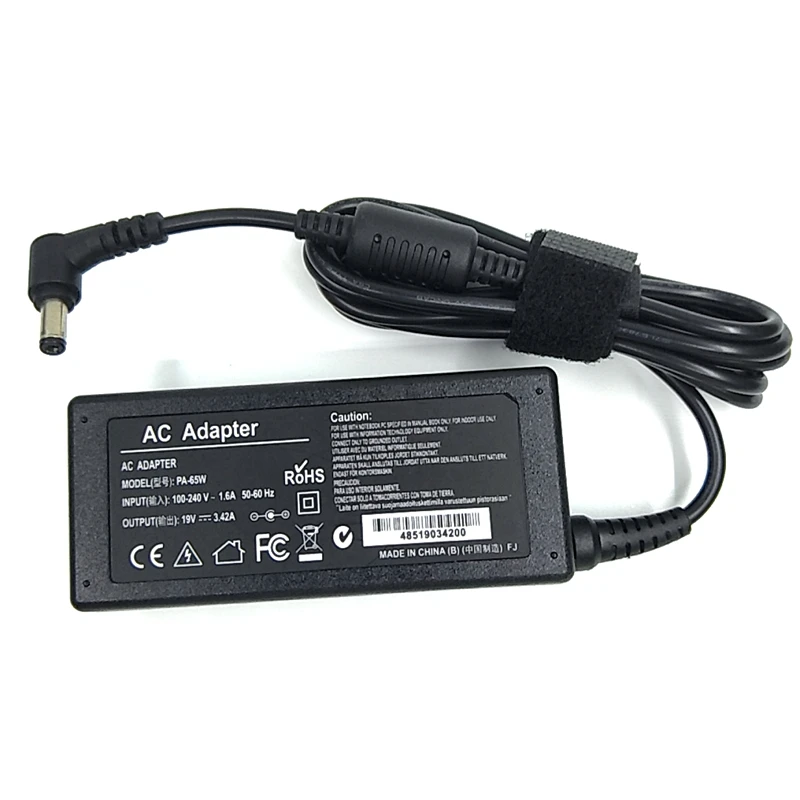 AC Adapter19V 3.42A 65W 5.5*2.5mm AC Laptop Charger Adapter For ASUS X550C A450C Y481C V85 A52F X450 X450L X550V X501LA X551C