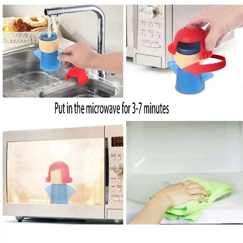 1pc Microwave Cleaning Lady Refrigerator Cleaning Deodorization Creative Shape Spray Type To Remove The Smell of Kitchen Gadgets