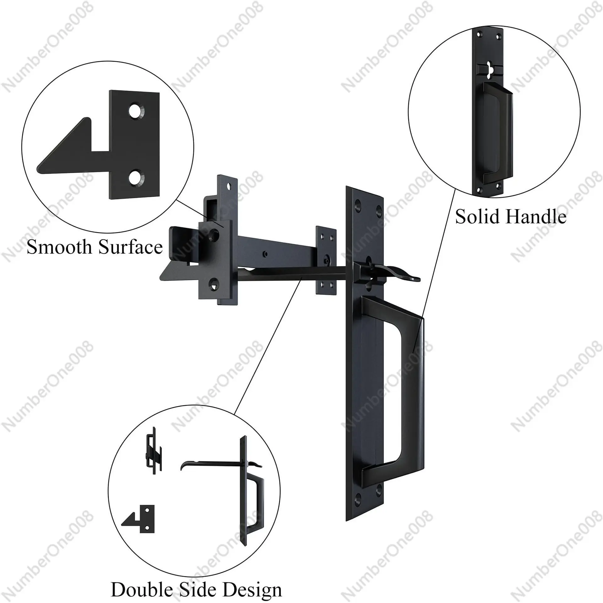 

Door Angle Bracket Anti-sag Door Frame Hardware Kit Non-sag Kit For Wooden Gate with Latch